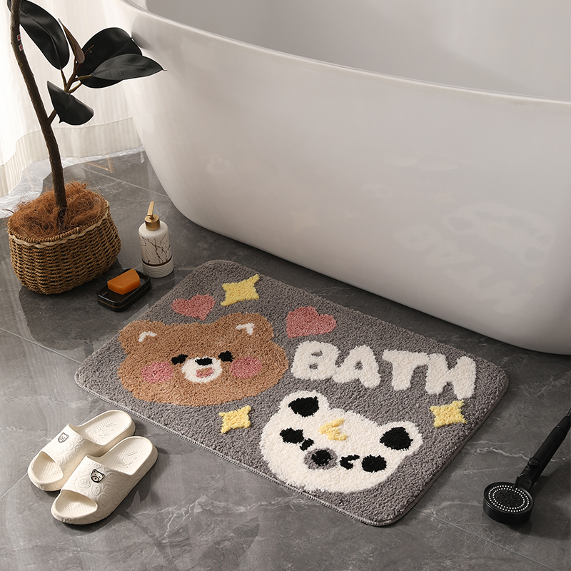 Cute Bear Microfiber Absorbent Bath Mat